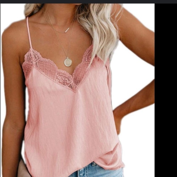 Vintage Y2K Camisole Babydoll Romantic Pink nude satin lace XL - Picture 10 of 12